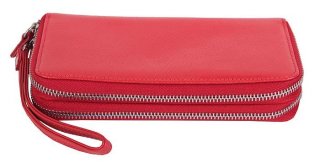 Женский  клатч-кошелек кожаный Vip Collection 1501-F Красный