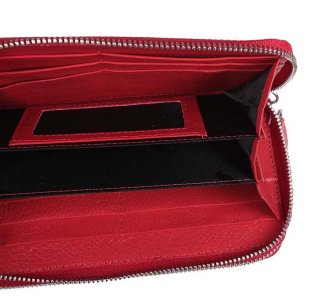 Женский  клатч-кошелек кожаный Vip Collection 1501-F Красный