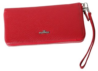 Женский  клатч-кошелек кожаный Vip Collection 1502-F Красный