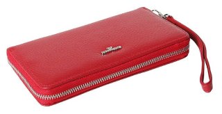 Женский  клатч-кошелек кожаный Vip Collection 1502-F Красный