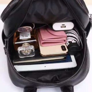Женский кожаный повседневный рюкзак Olivia Leather Черный