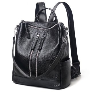 Женский рюкзак из натуральной кожи Olivia Leather Черный