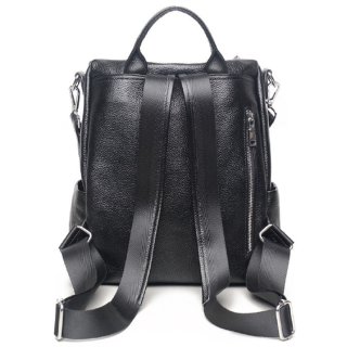 Жіночий рюкзак із натуральної шкіри Olivia Leather Чорний