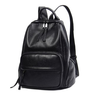 Женский рюкзак Olivia Leather из натуральной кожи Черный