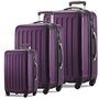 Комплект пластиковых чемоданов на 4-х колесах HAUPTSTADTKOFFER, фиолетовый