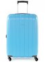 Средний дорожный пластиковый чемодан 4-х колесных 68 л PUCCINI, голубой