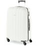 Пластиковый чемодан гигант 4-х колесных 110 л PUCCINI, белый