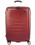 Средний дорожный пластиковый чемодан 4-х колесный PUCCINI, бордовый