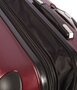 Средний дорожный пластиковый чемодан 4-х колесный PUCCINI, бордовый