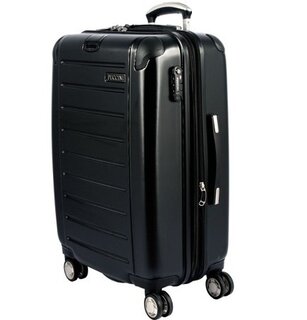 Дорожный пластиковый чемодан гигант 4-х колесный PUCCINI, черный