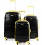Комплект чемоданов из поликарбоната 4-х колесных PUCCINI, черный