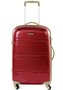 Средний пластиковый чемодан 4-х колесных 59 л PUCCINI, бордовый