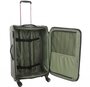Средний тканевый чемодан на 4-х колесах 71/85 л Roncato Zero Gravity Dlx, оливковый