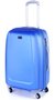 Средний чемодан из пластика 4-х колесный 70 л PUCCINI, синий