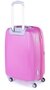 Средний чемодан из пластика 4-х колесный 70 л PUCCINI, розовый
