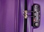 Малый чемодан из пластика 4-х колесный 33 л PUCCINI, фиолетовый