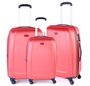 Комплект чемоданов из пластика 4-х колесных PUCCINI, красный