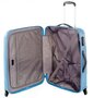 Средний чемодан из поликарбоната 4-х колесный 72 л PUCCINI, голубой