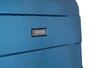 Средний чемодан из пластика 4-х колесный 71 л March Bumper, синий