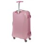 Средний пластиковый чемодан 4-х колесный 67 л March Twist, розовый