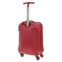 Малый пластиковый чемодан 4-х колесный 40 л March Twist, красный