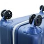 March Rocky 108 л чемодан из поликарбоната на 4 колесах сине-серый