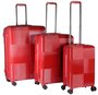 Комплект поликарбонатных чемоданов 4-х колесных March Avenue, красный