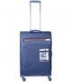 Сверхлегкий средний тканевый чемодан 4-х колесный 79 л March Lite, синий