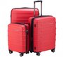 Комплект чемоданов на 4-х колесах HAUPTSTADTKOFFER Ostkreuz, красный