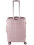 Средний чемодан из пластика 4-х колесный 76 л March Ypsilon, розовый/шампань