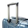 Малый чемодан из пластика 4-х колесный 41 л March Cosmopolitan, голубой металлик