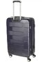 Средний чемодан из пластика 4-х колесный 71 л March Bumper, темно-синий