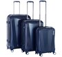 Комплект пластиковых чемоданов на 4-х колесах March Vision, темно-синий
