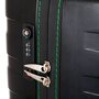 Легкий чемодан гигант из гибкого полипропилена 118 л Roncato Box, черный с зеленым