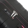 Большой чемодан из гибкого полипропилена 80 л Roncato Box, черный с розовым