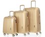 Комплект пластиковых 4-х колесных чемоданов March New Carat, золото