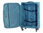 Середня валіза з тканини на 4-х колесах 69/80 л March Flybird, блакитна