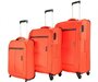 Сверхлегкий комплект тканевых чемоданов на 4-х колесах March Quash, мандарин