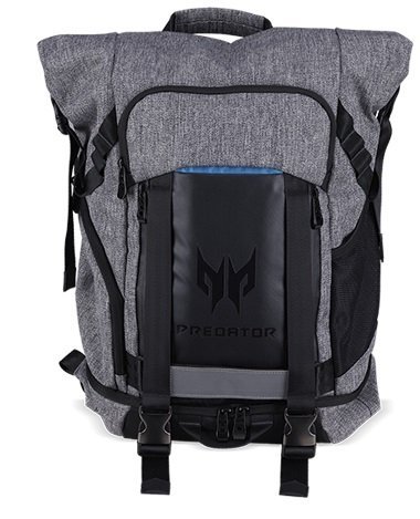 Acer PREDATOR GAMING ROLLTOP BACKPACK FOR 15" NBS GRAY N TEAL BLUE (RETAIL PACK)
