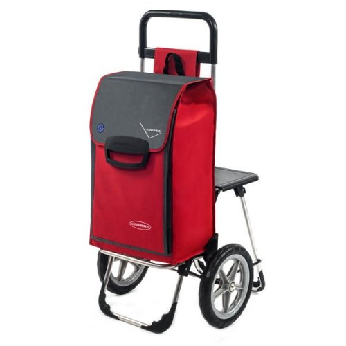 Aurora Relax 65 Red/Grey 65 л сумка-тележка из полиэстера красно-серая Aurora Relax 65 Red/Grey 65 л сумка-тележка из полиэстера красно-серая