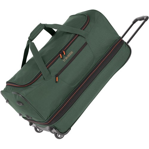 Большая сумка на колесах Travelite BASICS на 98/119 л из полиэстера Зеленая