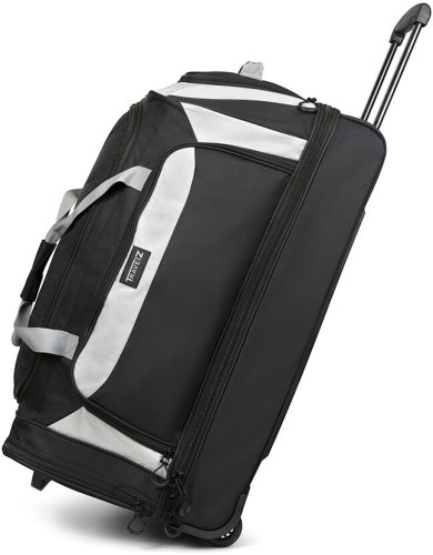 Велика сумка на колесах TravelZ Wheelbag Doubleloader на 96 літрів із поліестеру Чорна Велика сумка на колесах TravelZ Wheelbag Doubleloader на 96 літрів із поліестеру Чорна