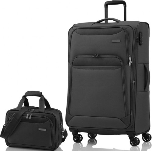 Велика 4-х колісна валіза 84/97 л Travelite Kendo Black Велика 4-х колісна валіза 84/97 л Travelite Kendo Black
