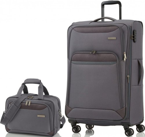 Велика 4-х колісна валіза 84/97 л Travelite Kendo Grey