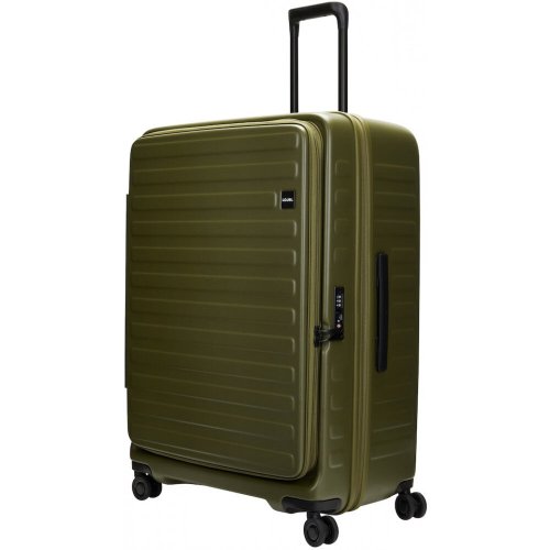 Большой чемодан Lojel Cubo V4 из поликарбоната на 120/130 л Хаки