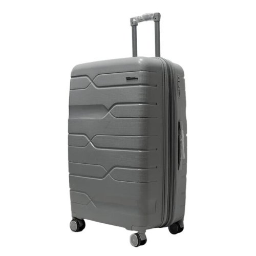 Велика валіза Milano Bag 115/132 л із поліпропілену 4,4 кг Сіра Велика валіза Milano Bag 115/132 л із поліпропілену 4,4 кг Сіра