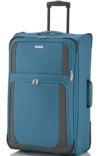 Большой чемодан на 2-х колесах 86 л Travelite Paklite Rocco, синий