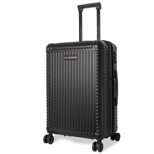 Велика валіза Swissbrand Paris на 104/12 л вагою 4,3 кг Чорний