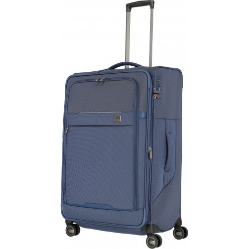 Велика валіза Titan PRIME 91/105 л вагою 3,7 кг з поліестеру Синій