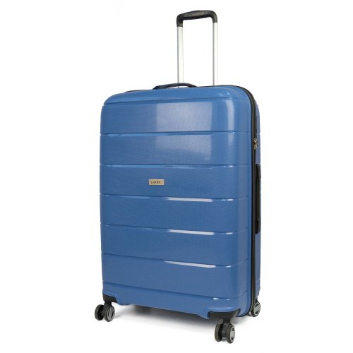 Большой чемодан Travelite Paklite Mailand Deluxe на 102 л весом 4,6 кг из полипропилена Синий Большой чемодан Travelite Paklite Mailand Deluxe на 102 л весом 4,6 кг из полипропилена Синий